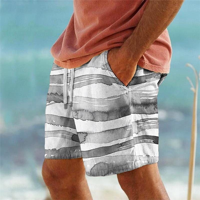 Men Summer Leisure Holiday Hawaii Beach 3D Print Plus Size Shorts