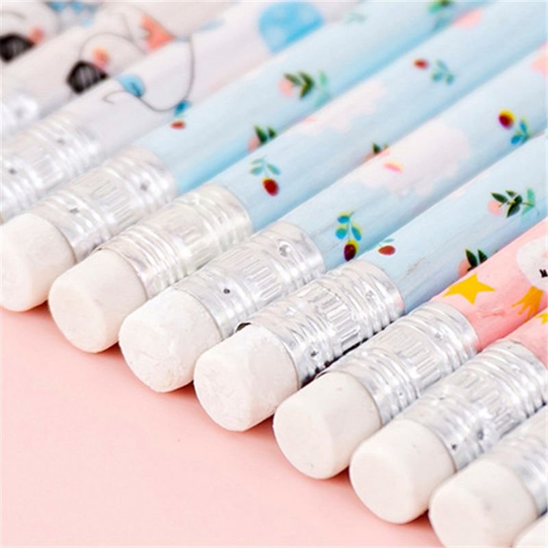 10pcs/box HB Cute Cartoon Pattern Pencils