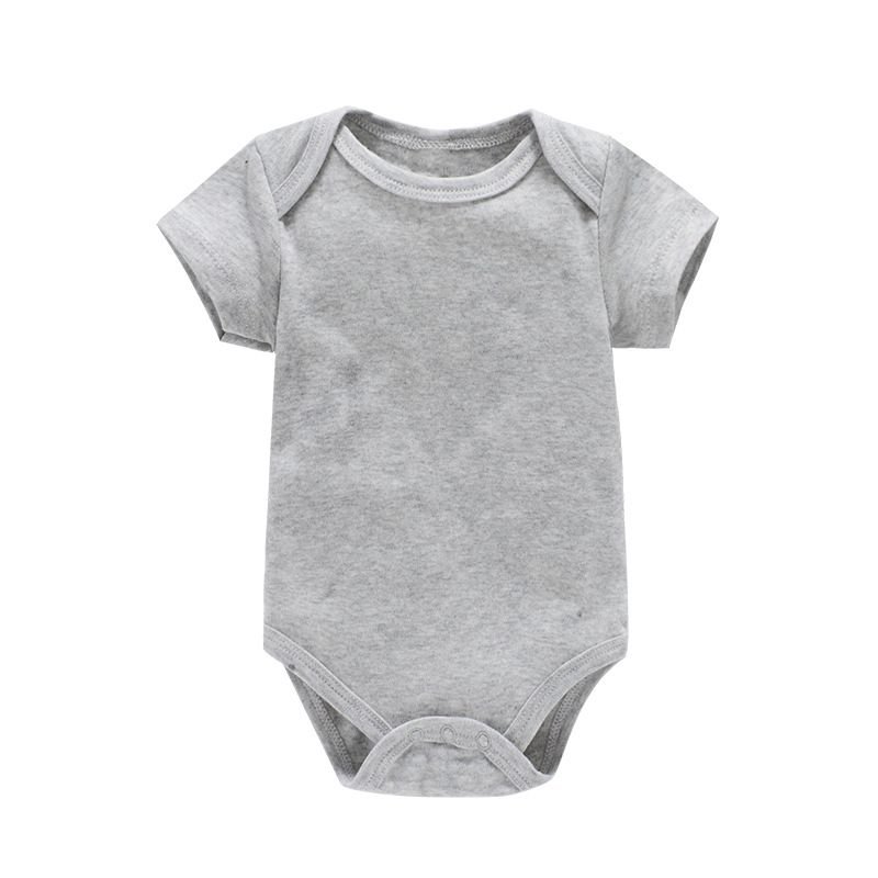 Kids Baby Boys Girls Casual Cute Basic Solid Color Short Sleeve Romper