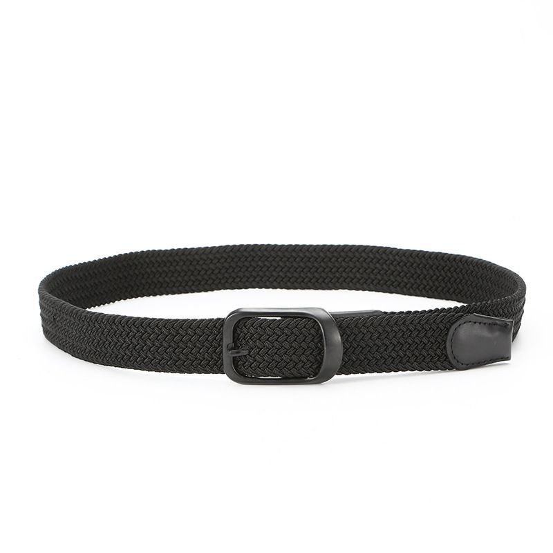 Men Fashion Casual Square Pin Buckle Canvas Woven Belt