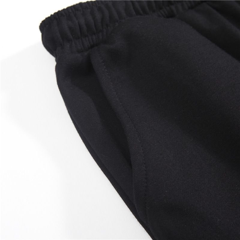 Men Casual Simple Solid Color Mid Waist Tie Loose Shorts