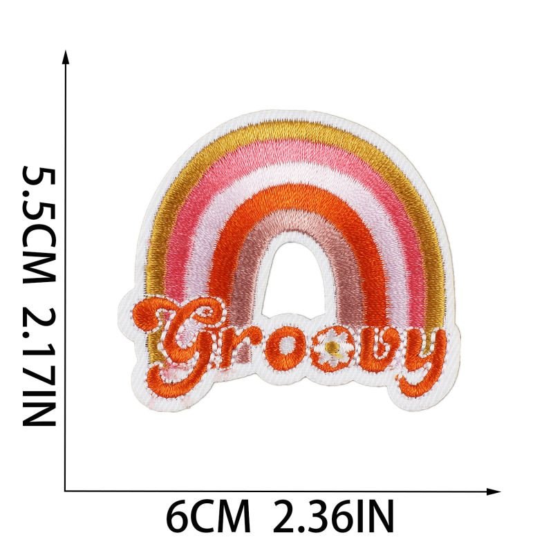 Fashion Cartoon Butterfly Sun Embroidered Cloth Sticker Hot-Melt Adhesive Patch