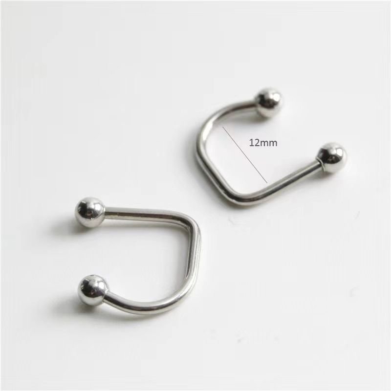 Women Fashion Simple Stainless Steel U-Shaped Lip Nail Body Piercing Jewelry