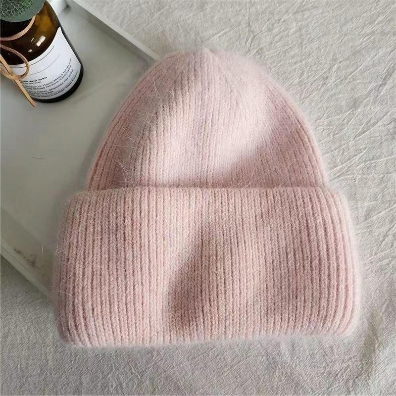 Wool Knitted Hat Women Autumn And Winter Pullover Ear Protection Knitted Beanie