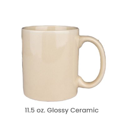 White Ceramic Mug Custom Logo Print