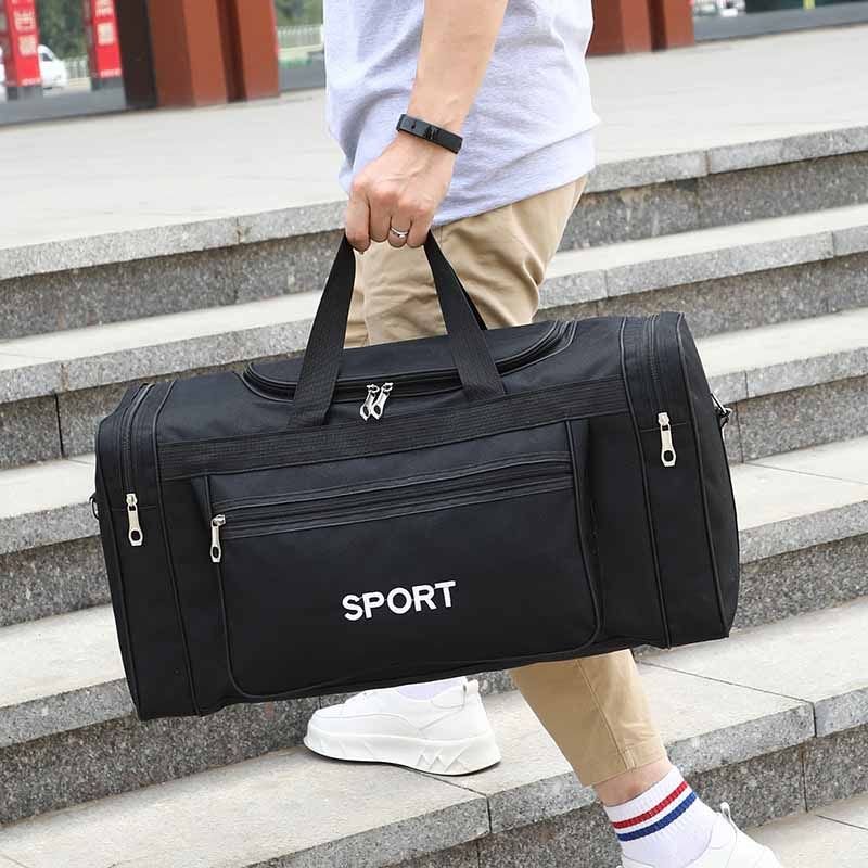 Men Leisure Sports Alphabet Print Oxford Duffle Bag