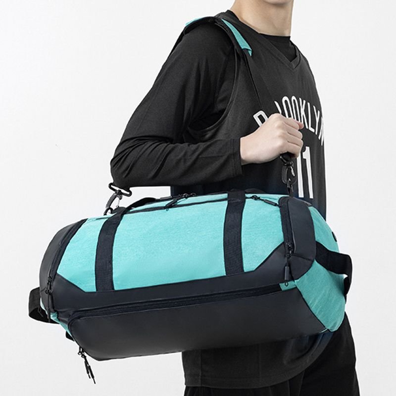 Men Casual Sports Dry And Wet Separation Color Matching Oxford Duffle Bag