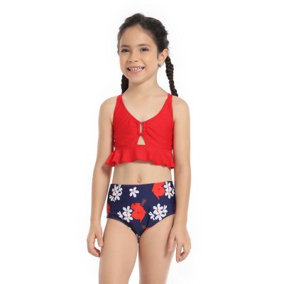 Children Fashion Printed Swimsuit Two-Piece Set