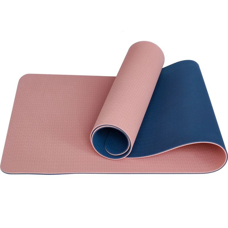 6Mm Double Layer Yoga Mat Tpe Two Color Fitness Exercise Mat