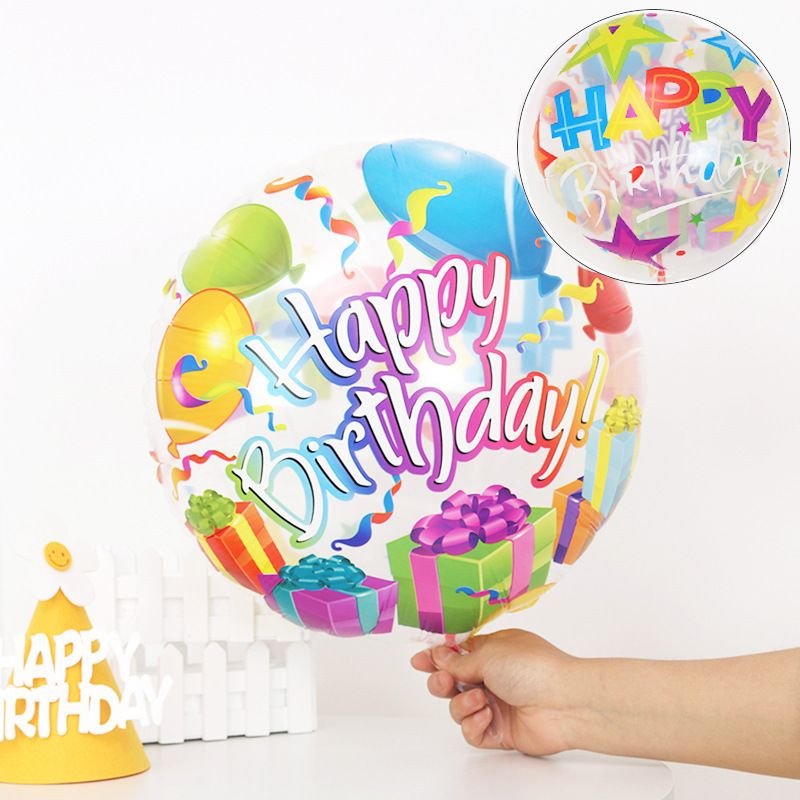 18 Inch Transparent Fruit Popsicle Floral Birthday Aluminum Foil Balloon Party Decoration