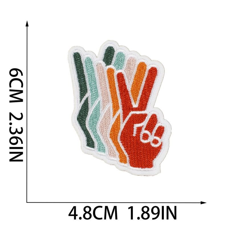 Fashion Cartoon Butterfly Sun Embroidered Cloth Sticker Hot-Melt Adhesive Patch