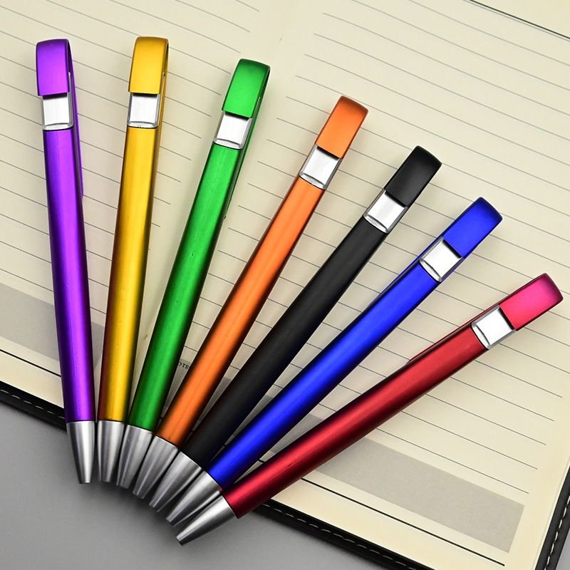 Simple Multicolor Plastic Press Ballpoint Pen