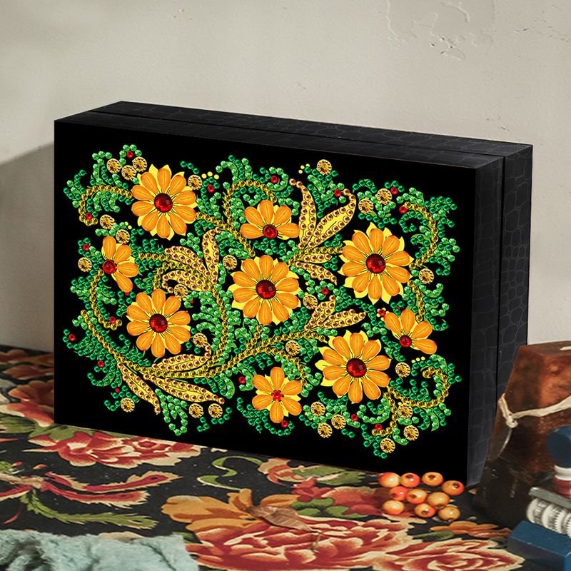 Handmade DIY Butterfly Floral 5D Diamond Painting Painting Cross Stitch Jewelry Storage Box