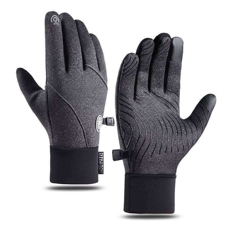 Winter Outdoor Non-Slip Sports Fitness Riding Touch Screen Plus Fleece Warm Gloves