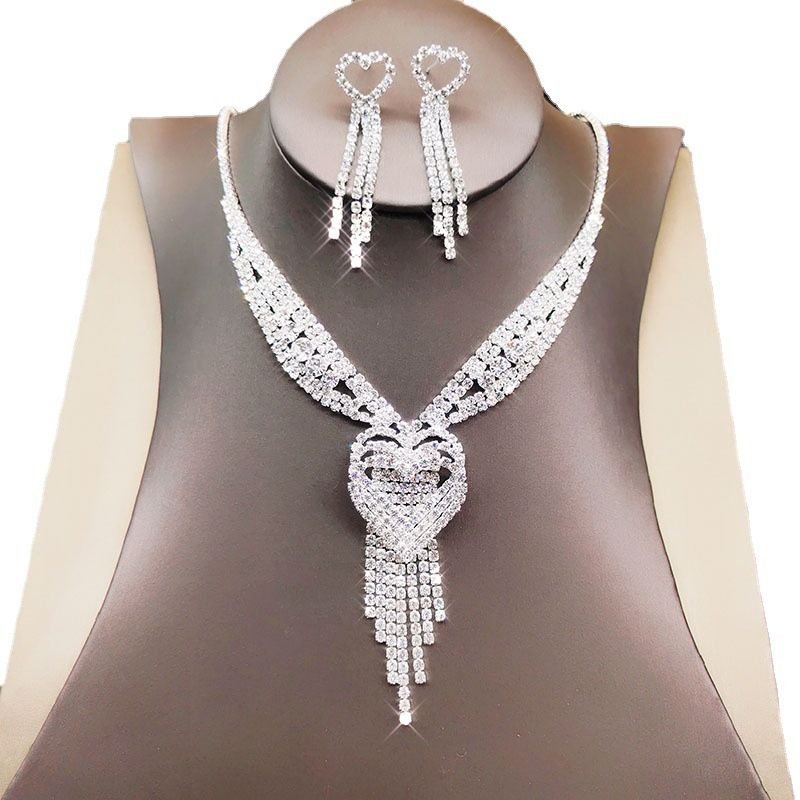 Fashion Rhinestone Tassel Jewelry Set