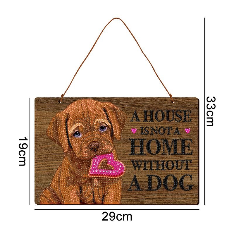 Pet Dog Hanging Tag Decoration Handmade DIY Diamond Hanging Picture