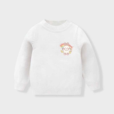 Kids Baby Boys Girls Winter Casual Cute Cartoon Print Long Sleeve Knitwear Sweater