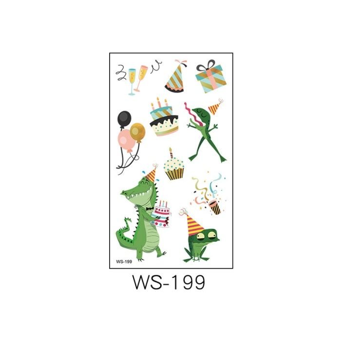 Kids Birthday Party Waterproof Tattoo Sticker