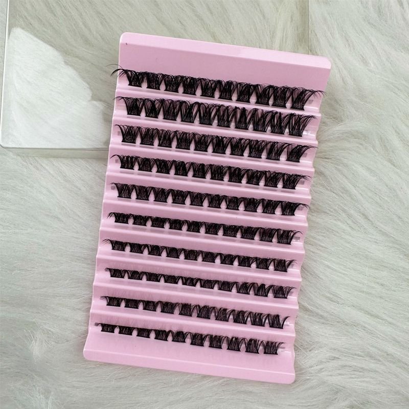 Women Simple 10-Row Mixed Single Cluster Segmented False Eyelashes