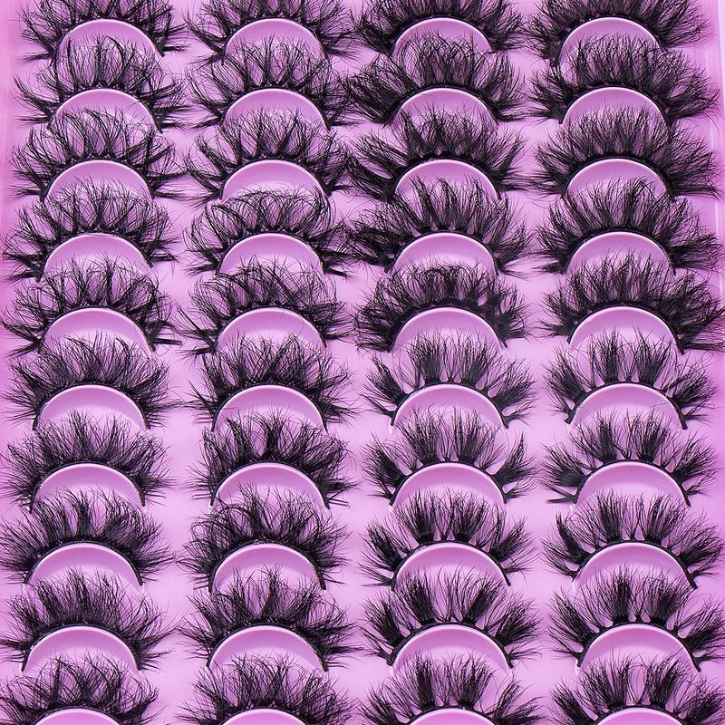 Women Simple Natural Thick Curly 20 Pairs Of Mixed False Eyelashes