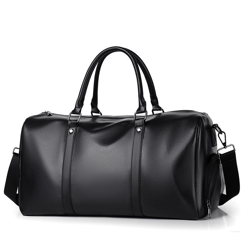 Men Leisure Sports Vintage Large Capacity PU Duffle Bag