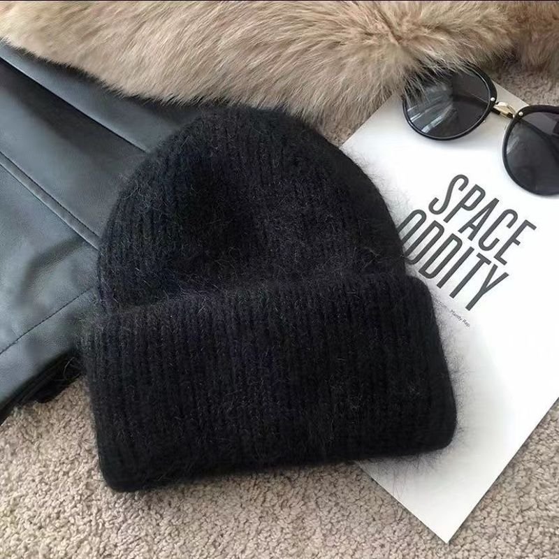 Wool Knitted Hat Women Autumn And Winter Pullover Ear Protection Knitted Beanie