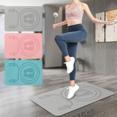 Square Rope Skipping Mat Shock Absorption Sound Insulation Silent Board Yoga Mat