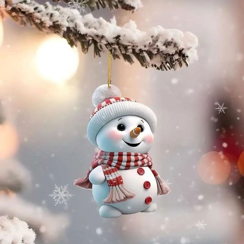 Christmas Decoration Cute Cartoon Snowman Pendant