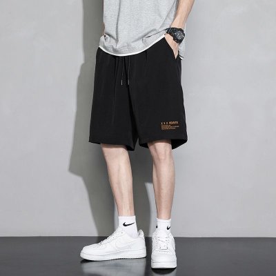 Men Fashion Casual Loose Letter Print Shorts