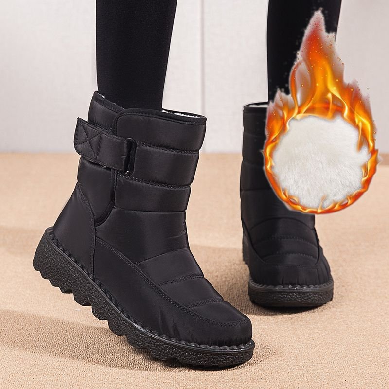 Autumn Winter Women Fashion Plus Size Warm Thickened Velcro Snow Boots