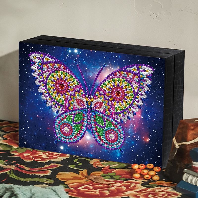 Handmade DIY Butterfly Floral 5D Diamond Painting Painting Cross Stitch Jewelry Storage Box