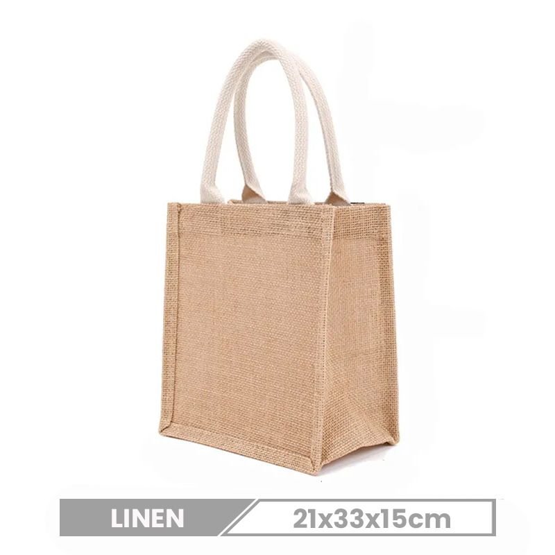 Custom Logo Solid Color Linen Eco-Friendly Tote Bag