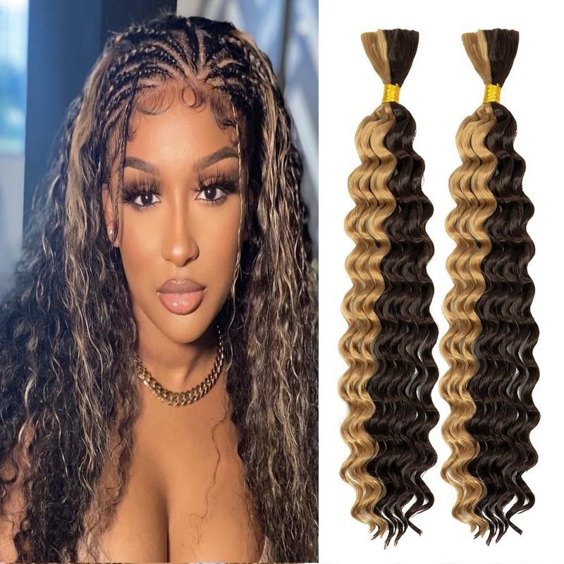 Women Fashion Long Curly Hair Wig Braid