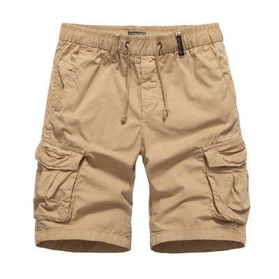 Men Fashion Casual Vintage Solid Color Plus Size Cargo Shorts