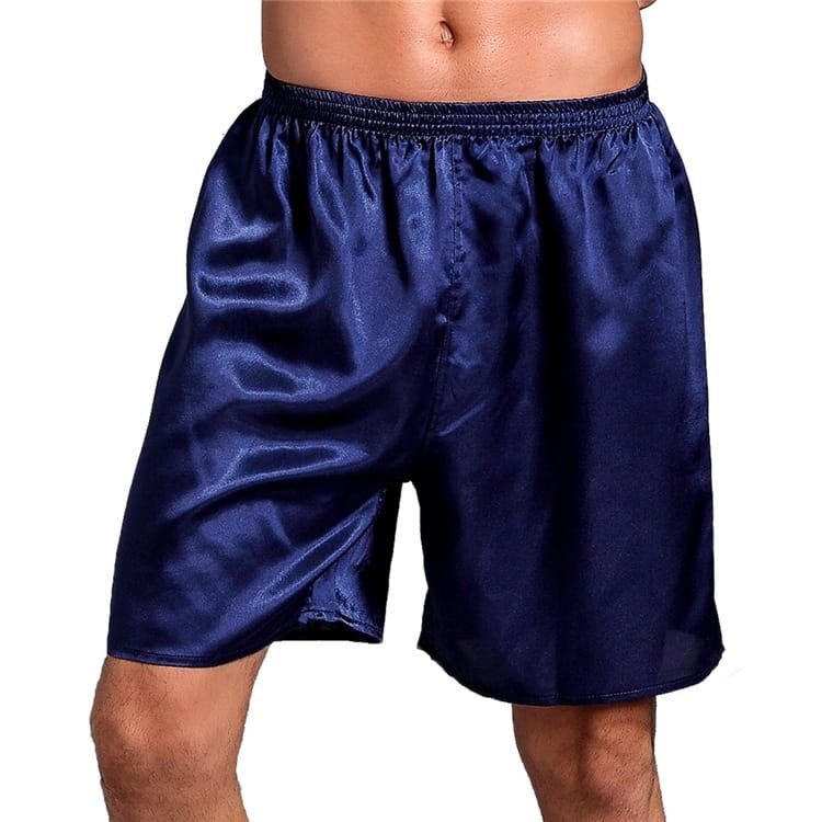 L-2XL Men Fashion Solid Color Loose Lounge Shorts