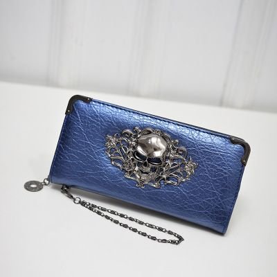 Women Fashion Creative Skull Long Purses