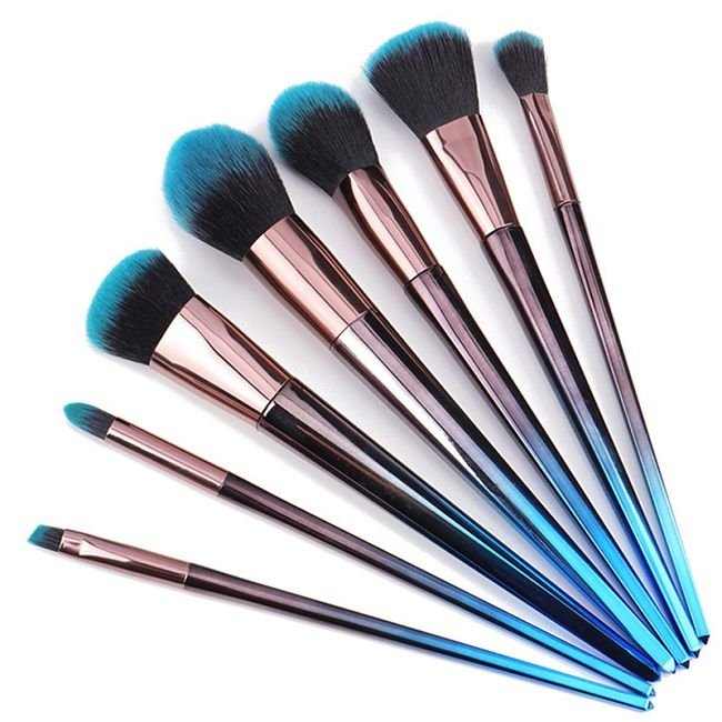 7Pcs Gradient Color Handle Makeup Brushes Set