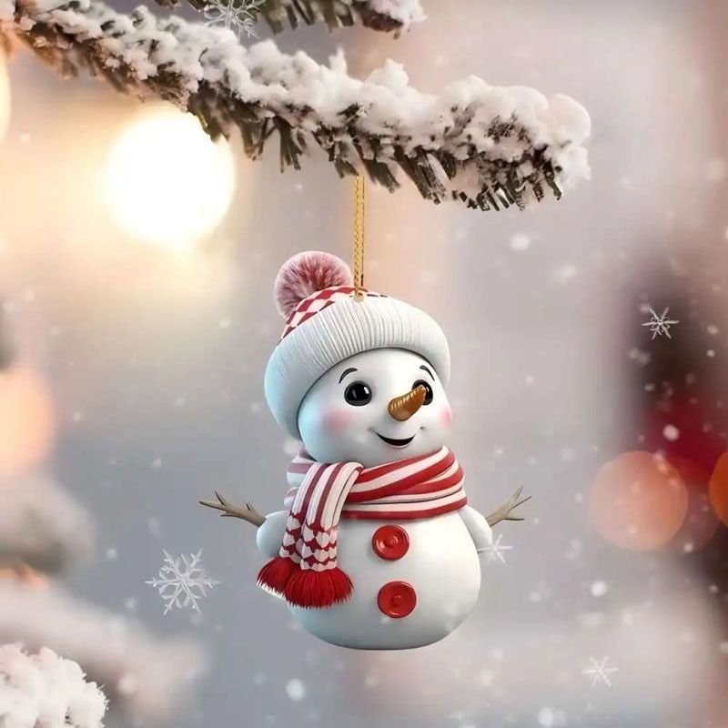 Christmas Decoration Cute Cartoon Snowman Pendant