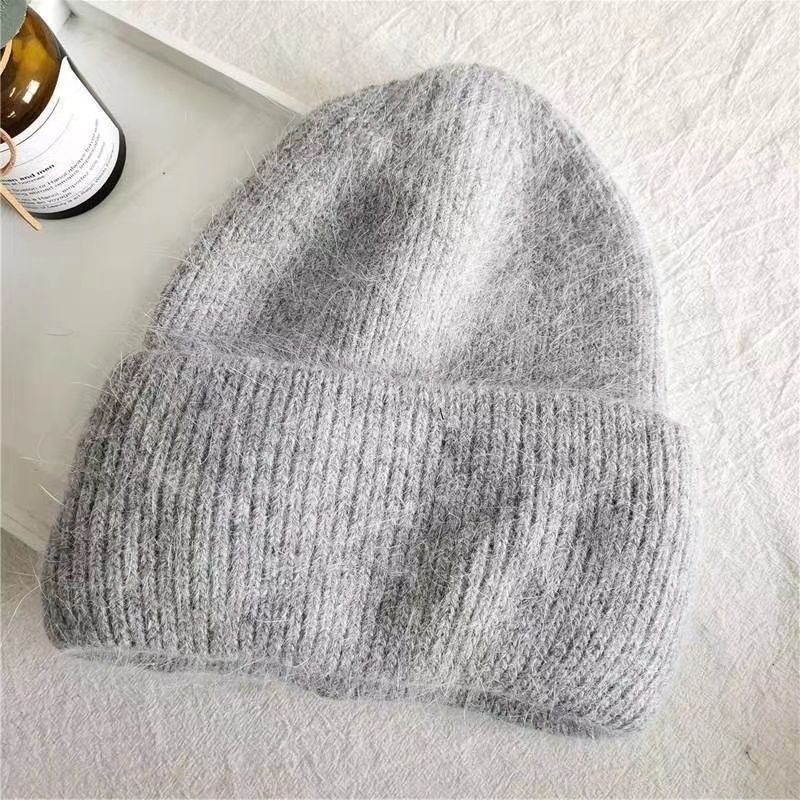 Wool Knitted Hat Women Autumn And Winter Pullover Ear Protection Knitted Beanie