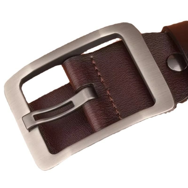 Men Fashion Casual Business Square Pin Buckle PU Belt