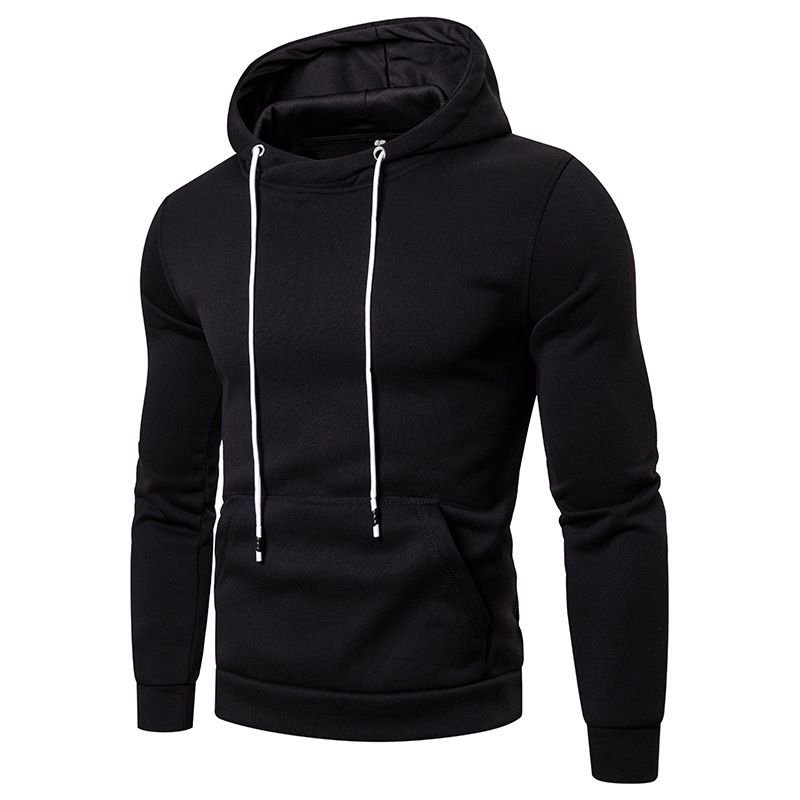 Men Spring Autumn Leisure Sports Solid Color Long Sleeve Hoodies