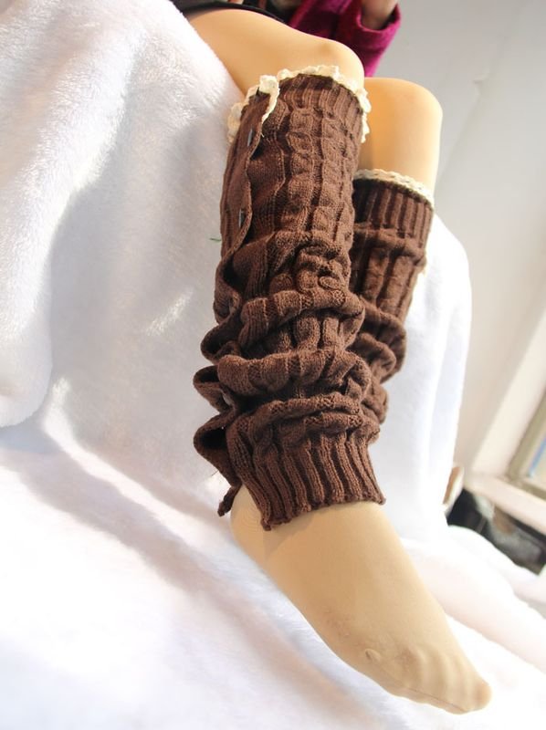 Autumn And Winter Women Fashion Warm Knitted Wool Leg Warmer