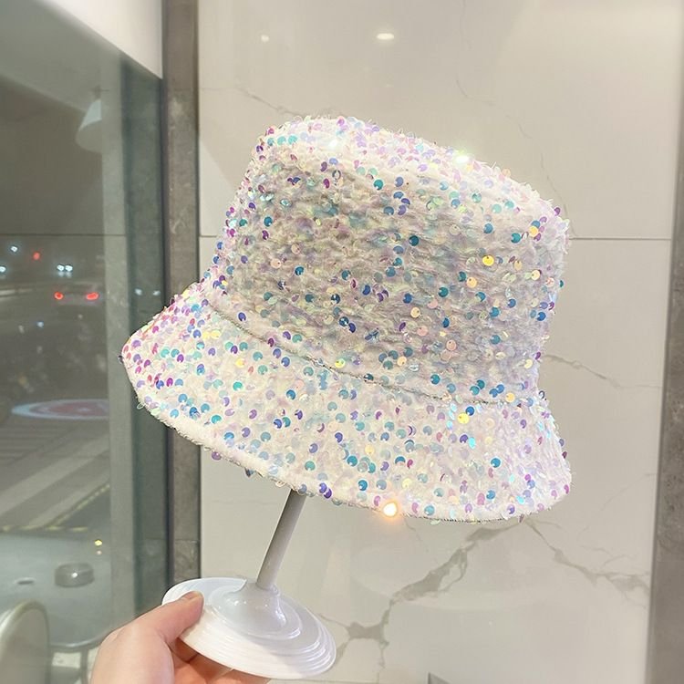 Women Fashion Colorful Sequins Bucket Hats