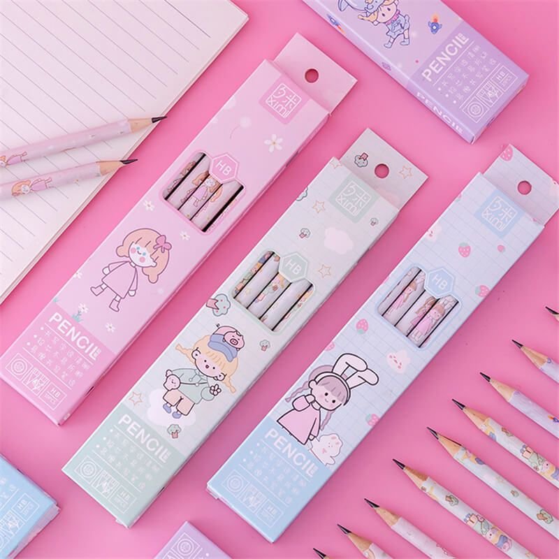 10pcs/box Cute Cartoon Pattern Pencil