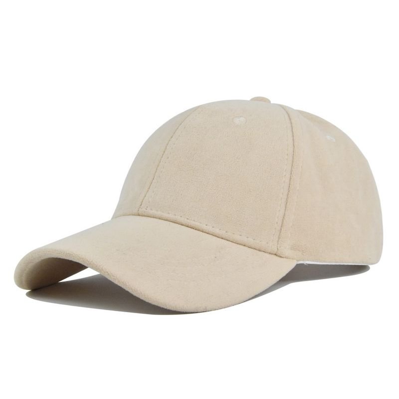 Neutral Simple Solid Color Suede Sunshade Cap