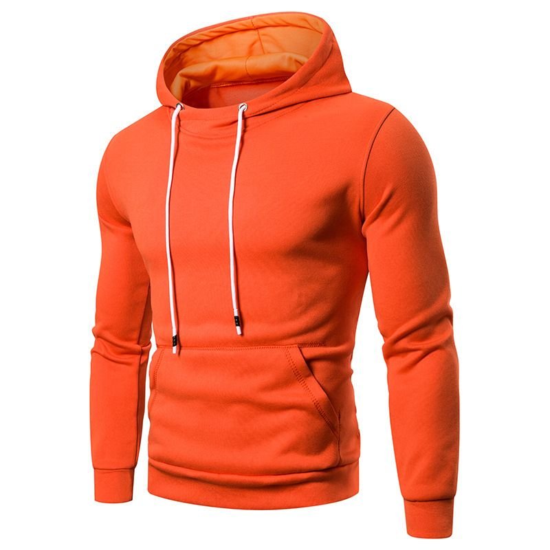 Men Spring Autumn Leisure Sports Solid Color Long Sleeve Hoodies