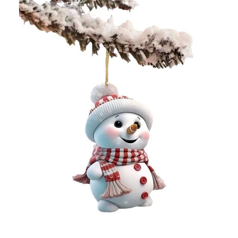 Christmas Decoration Cute Cartoon Snowman Pendant