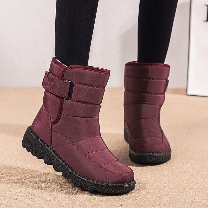 Autumn Winter Women Fashion Plus Size Warm Thickened Velcro Snow Boots