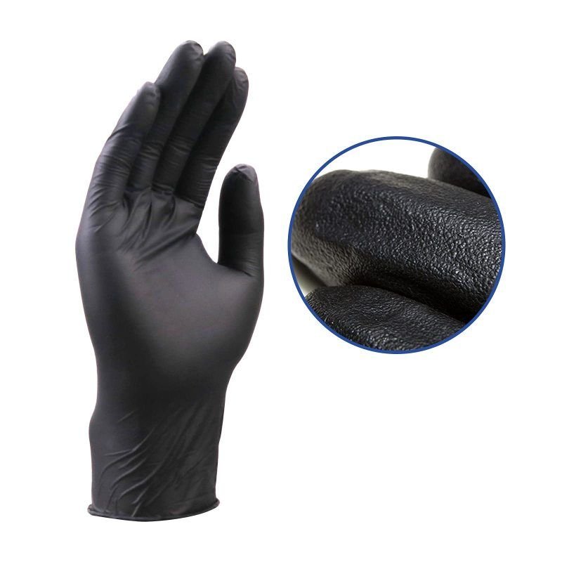 100 Pcs/Box Black Disposable Latex Gloves