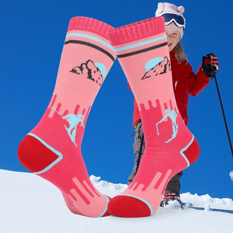 Children Outdoor Sports Thick Sweat-Absorbent Warm Ski Socks